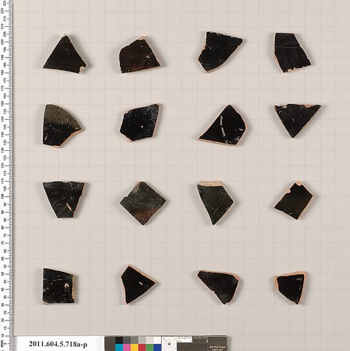 Terracotta fragments of kylikes (drinking cups)