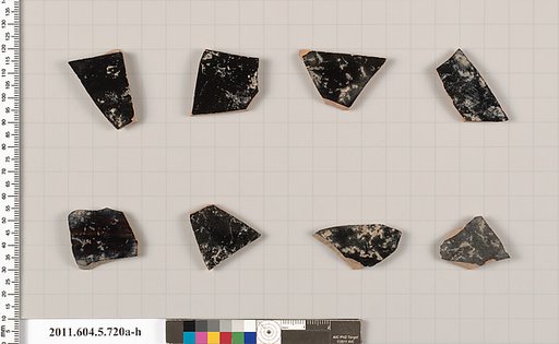 Terracotta fragments of kylikes (drinking cups)