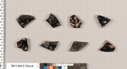 Terracotta fragments of kylikes (drinking cups)