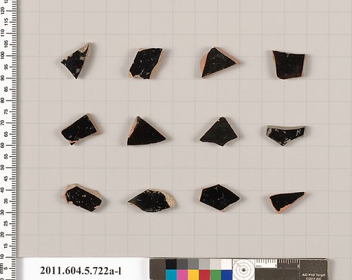 Terracotta fragments of kylikes (drinking cups)