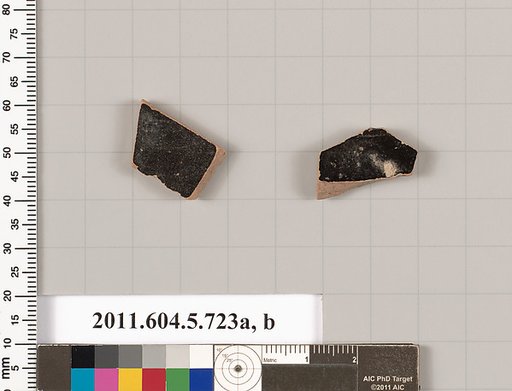 Terracotta fragments of kylikes (drinking cups)