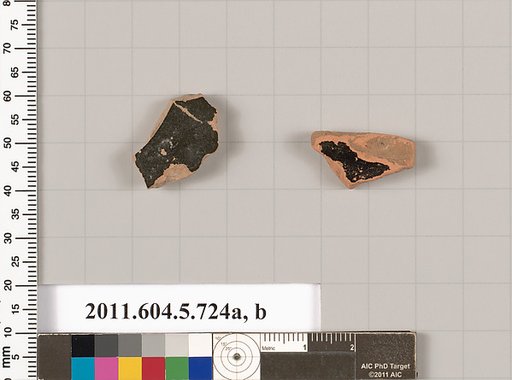 Terracotta fragments of kylikes (drinking cups)