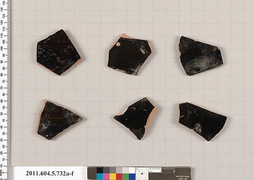 Terracotta fragments of kylikes (drinking cups)