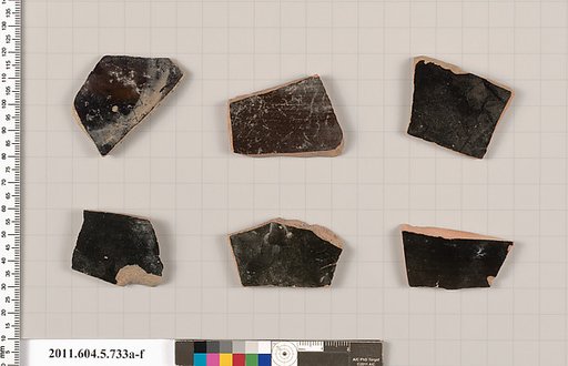 Terracotta fragments of kylikes (drinking cups)