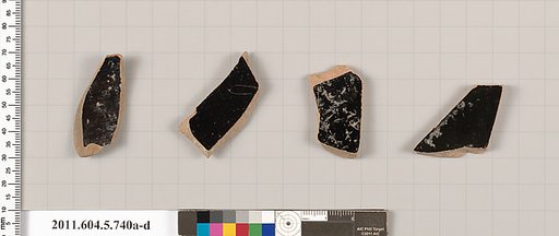 Terracotta fragments of kylikes (drinking cups)