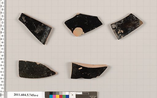 Terracotta fragments of kylikes (drinking cups)