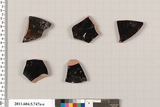Terracotta fragments of kylikes (drinking cups)