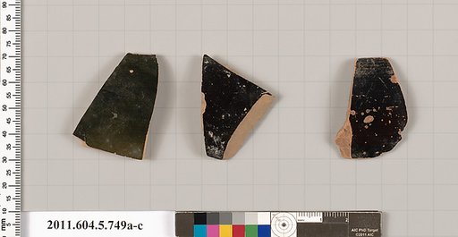 Terracotta fragments of kylikes (drinking cups)