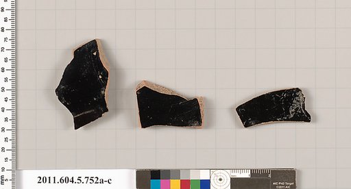 Terracotta fragments of kylikes (drinking cups)