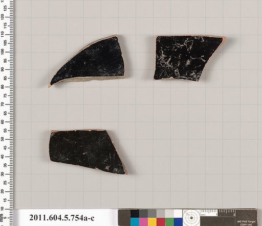 Terracotta fragments of kylikes (drinking cups)