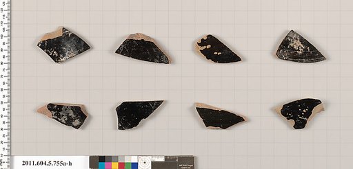 Terracotta fragments of kylikes (drinking cups)