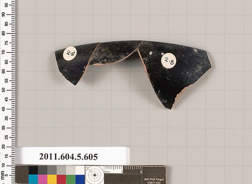 Terracotta fragment of a kylix (drinking cup)