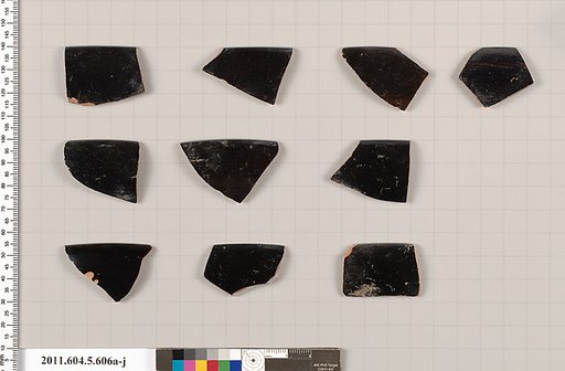 Terracotta rim fragments of kylikes (drinking cups)