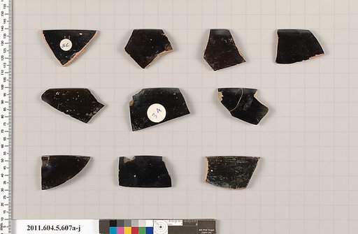 Terracotta rim fragments of kylikes (drinking cups)