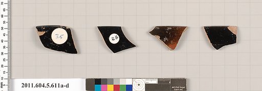 Terracotta rim fragments of kylikes (drinking cups)