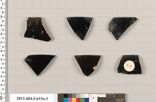 Terracotta rim fragments of kylikes (drinking cups)