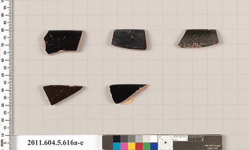 Terracotta rim fragments of kylikes (drinking cups)