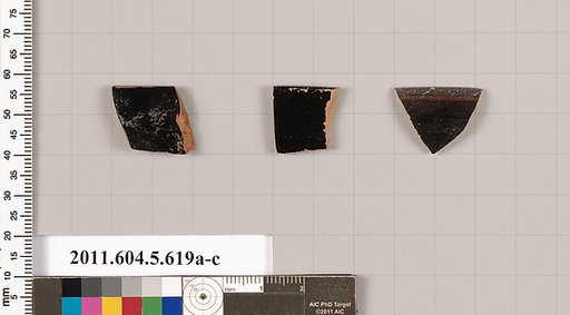 Terracotta rim fragments of kylikes (drinking cups)