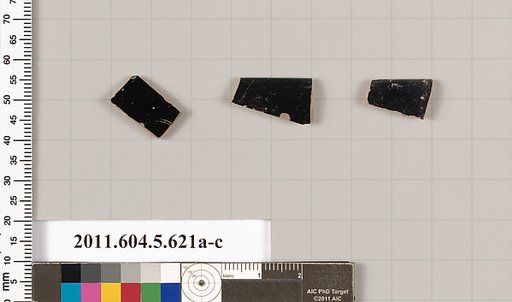 Terracotta rim fragments of kylikes (drinking cups)