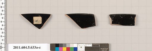 Terracotta rim fragments of kylikes (drinking cups)