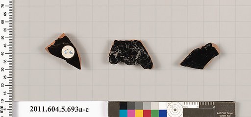 Terracotta fragments of kylikes (drinking cups)