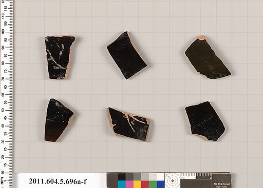 Terracotta fragments of kylikes (drinking cups)