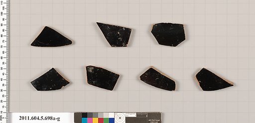 Terracotta fragments of kylikes (drinking cups)