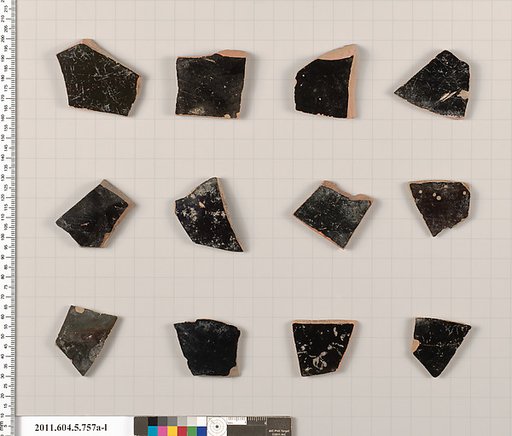 Terracotta fragments of kylikes (drinking cups)