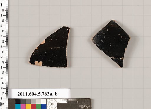 Terracotta fragments of kylikes (drinking cups)