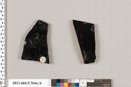 Terracotta fragments of kylikes (drinking cups)