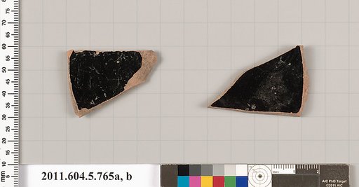 Terracotta fragments of kylikes (drinking cups)