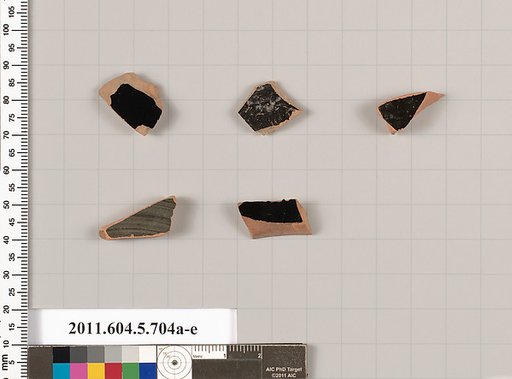 Terracotta fragments of kylikes (drinking cups)