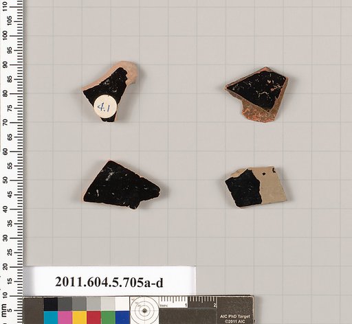 Terracotta fragments of kylikes (drinking cups)
