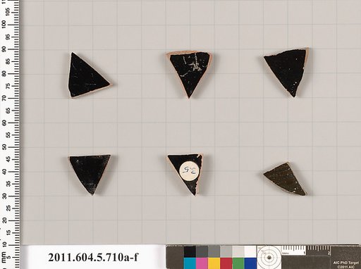 Terracotta fragments of kylikes (drinking cups)
