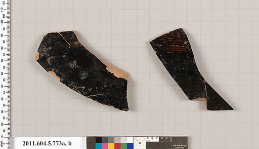 Terracotta fragments of kylikes (drinking cups)