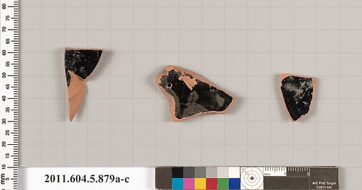 Terracotta fragments of kylikes (drinking cups)