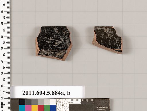 Terracotta fragments of kylikes (drinking cups)