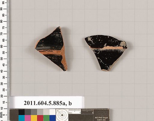 Terracotta fragments of kylikes (drinking cups)