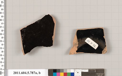 Terracotta fragments of kylikes (drinking cups)