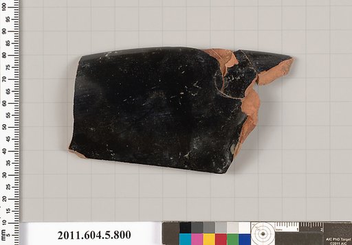 Terracotta rim fragment of a kylix (drinking cup)