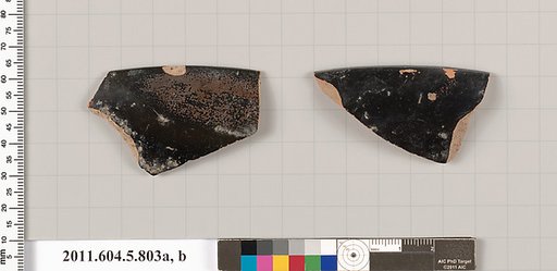 Terracotta rim fragments of kylikes (drinking cups)