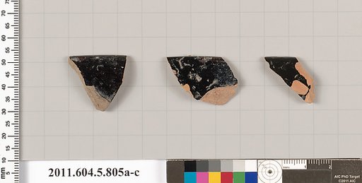 Terracotta rim fragments of kylikes (drinking cups)
