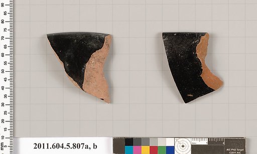 Terracotta rim fragments of kylikes (drinking cups)