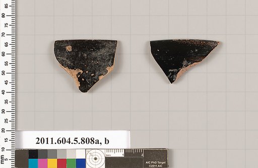 Terracotta rim fragments of kylikes (drinking cups)