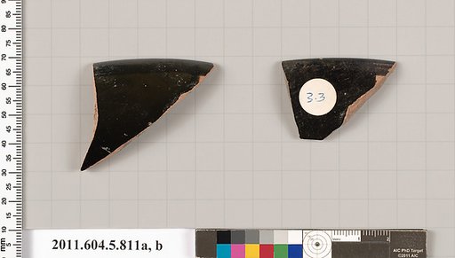 Terracotta rim fragments of kylikes (drinking cups)