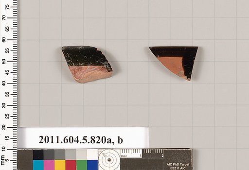 Terracotta rim fragments of kylikes (drinking cups)