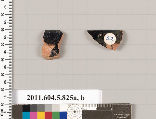 Terracotta rim fragments of kylikes (drinking cups)