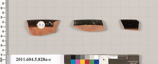 Terracotta rim fragments of kylikes (drinking cups)