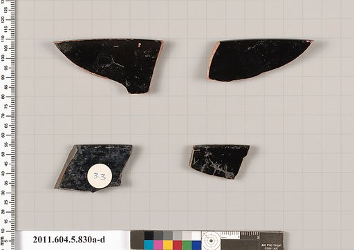 Terracotta rim fragments of kylikes (drinking cups)