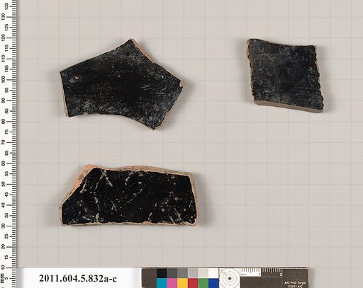Terracotta fragments of kylikes (drinking cups)